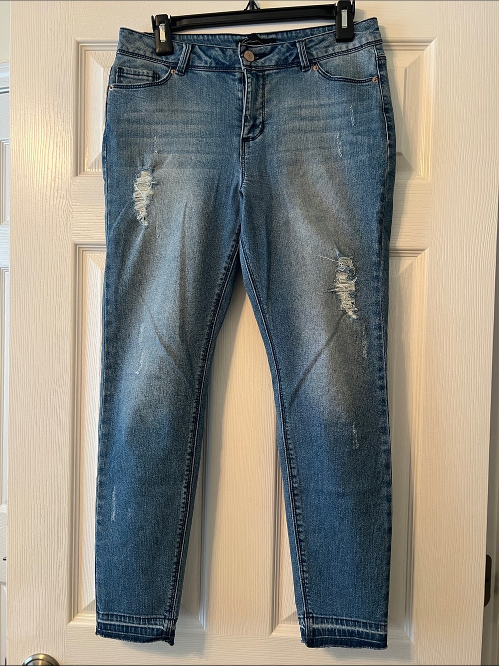T.J.Maxx Light Blue Distressed High-Rise Jeans
